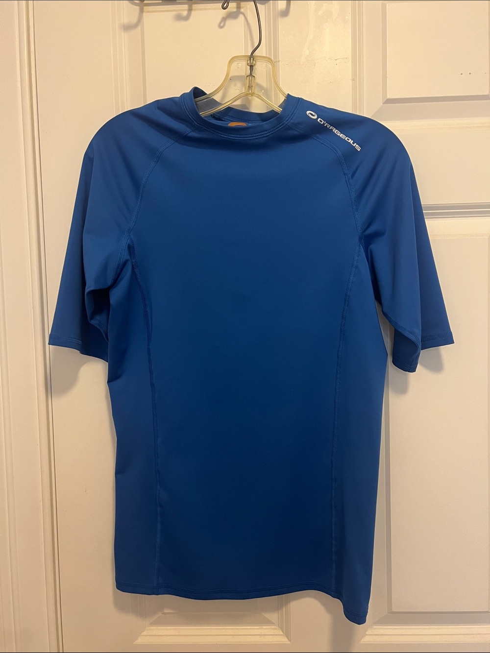 OGIO Men's Short-Sleeve Swim Rash Guard in Royal Blue